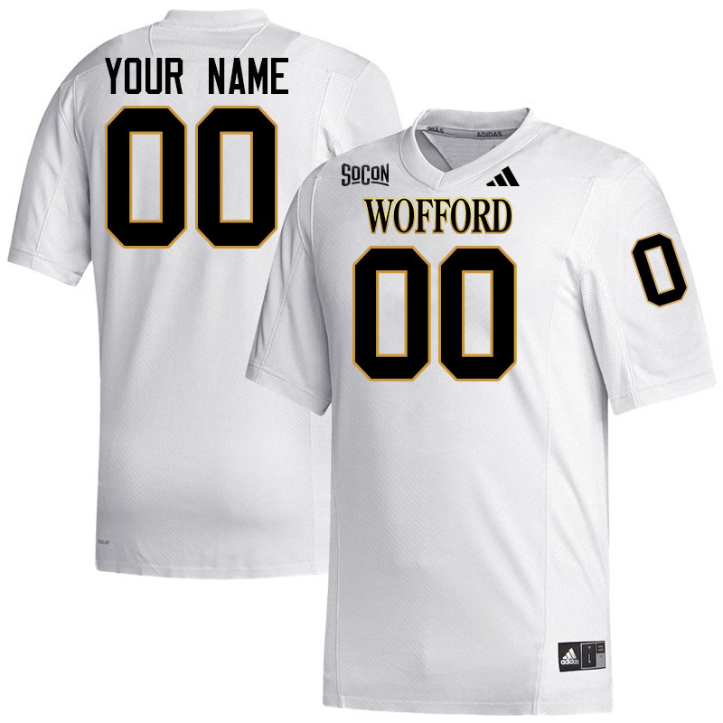 Custom Wofford Terriers Name And Number Football Jerseys-White